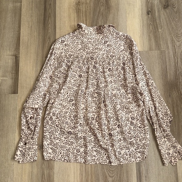 REISS Light Pink Ema Paisley Printed Shirt Button Front Blouse Size 6 or Small - Picture 12 of 15